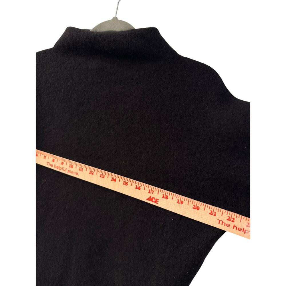 Vince XS Plush 100% Cashmere Funnel Neck Sweater $448 Turtleneck Black - Picture 7 of 7